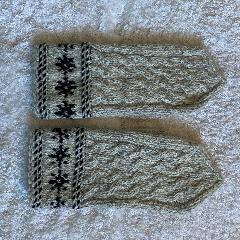 Wool Hand Knit Mittens
